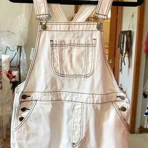 Forever 21 White Overall Shorts